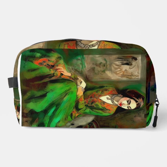 Schönheit in Grün Waschbeutel (Vorderseite)