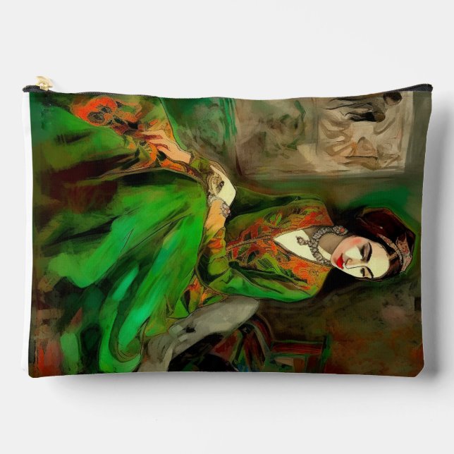 Schönheit in Grün Zubehörtasche (Vorderseite)