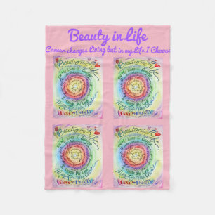 Schönheit in Life Cancer Gedicht weiche Fleece-Dec Fleecedecke