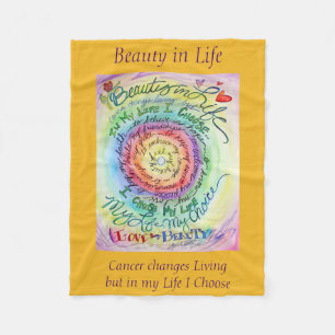 Schönheit in Life Cancer Gedicht weiche Fleece-Dec Fleecedecke