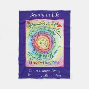 Schönheit in Life Cancer Gedicht weiche Fleece-Dec Fleecedecke