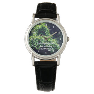 Schönheit in Naturreben Inspirationsquelle Zitat Armbanduhr