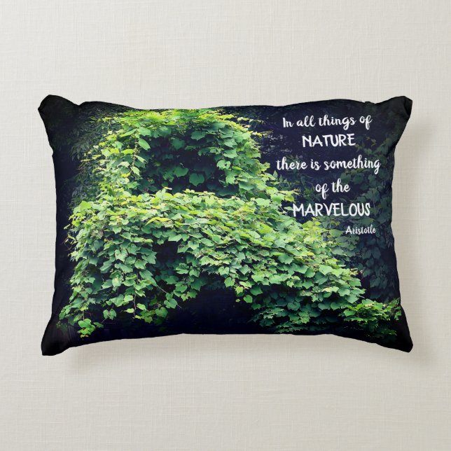 Schönheit in Naturreben Inspirationsquelle Zitat Dekokissen (Vorderseite)