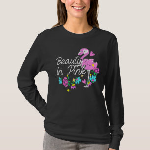 Schönheit in rosa Flamingo Whisperer Pink Feather T-Shirt