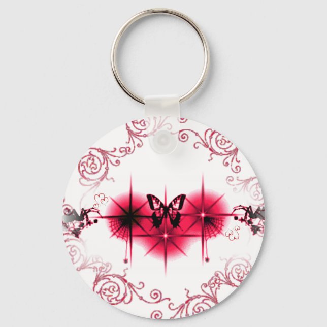 Schönheit in Rosa - Schlüsselanhänger (Vorderseite)