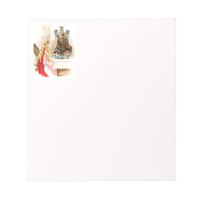 Schönheit in Rosa und Bestie Notizblock (Vorderseite)