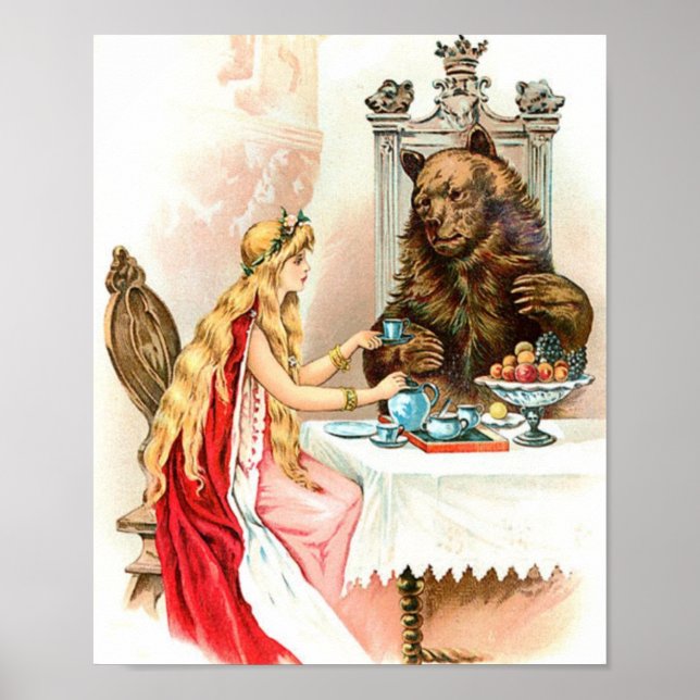 Schönheit in Rosa und Bestie Poster (Vorne)