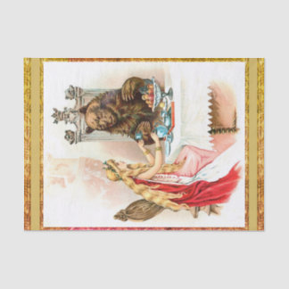 Schönheit in Rosa und Bestie Seidenpapier