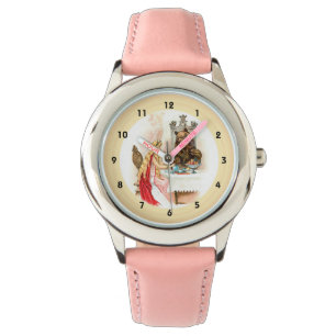 Schönheit in Rosa und die Besenwache Armbanduhr