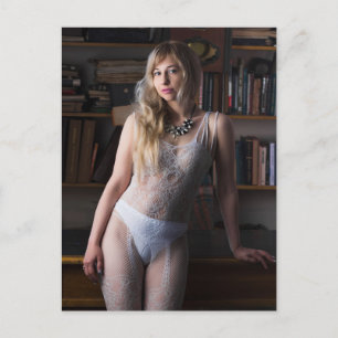 Schönheit in Weiß! Postkarte