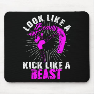 Schönheit Kickboxen Beast Kickboxer Mädchen Kämpfe Mousepad