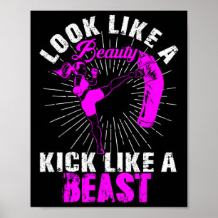Schönheit Kickboxen Biest Kickboxer Mädchen Kämpfe Poster