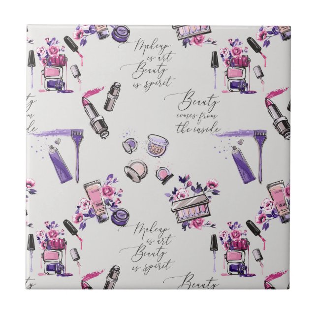 Schönheit kommt vom inneren Muster Fliese (Vorderseite)