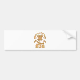 Schönheit liegt im Auge des Bier-Holders Autoaufkleber