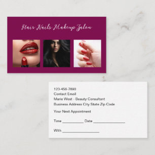 Schönheit Nägel Haar Make-up Salon Termin Karten