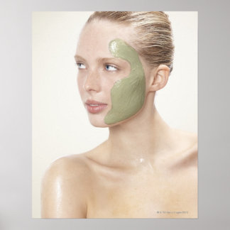 Schönheit, nass, Wellness-Center, Haare hoch, blon Poster