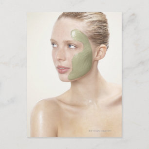 Schönheit, nass, Wellness-Center, Haare hoch, blon Postkarte