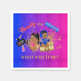 Schönheit oder Beats Blue Hot Pink Gold Gender Rev Serviette