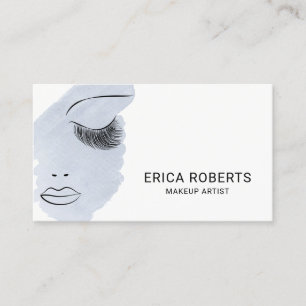 Schönheit peitscht Maskenbildner-hellblaues Visitenkarte