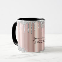 Schönheit Rose Gold Silber Glitter Tropfen Custom 