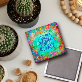 Schönheit rund um die Flora Inspirivity Magnet