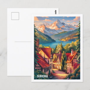Schönheit Slowenien Berühmter Reiseort Postkarte