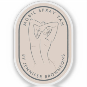 Schönheit Tan Spa Körper Rund Aufkleber