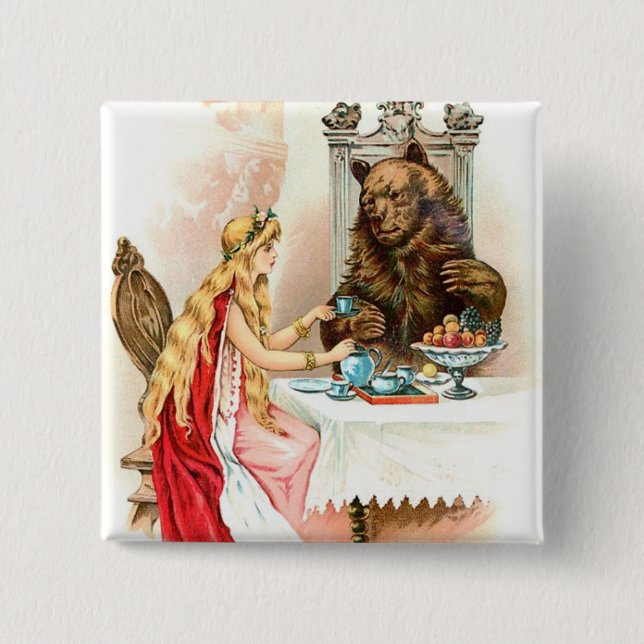 Schönheit und Bestie Button (Vorderseite)