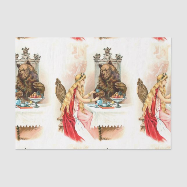 Schönheit und Biest Seidenpapier (Vorderseite)