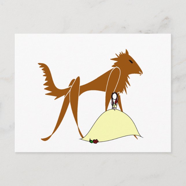 Schönheit und das Biest Postkarte (Vorderseite)