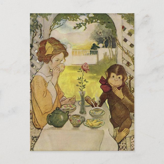 Schönheit und das Biest von Jessie Willcox Smith Postkarte (Vorderseite)