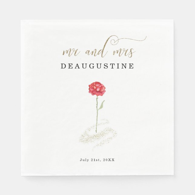 Schönheit und die Bestie Wedding Serviette (Vorderseite)