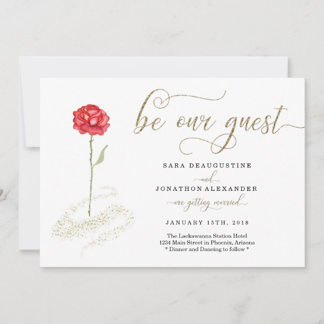 Schönheit und die Einladung zur Bestie Hochzeit (Vorderseite)