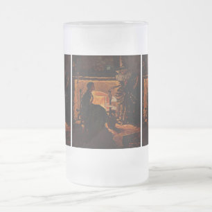 Schönheit und Hexe - Mattglas Bierglas