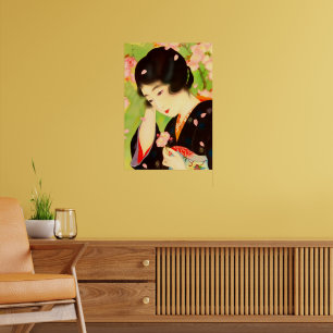 Schönheit und Kirschblüten Chigusa Kitani Poster