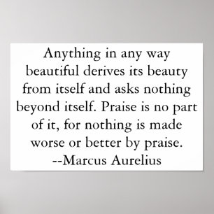 Schönheit und Lob Poster