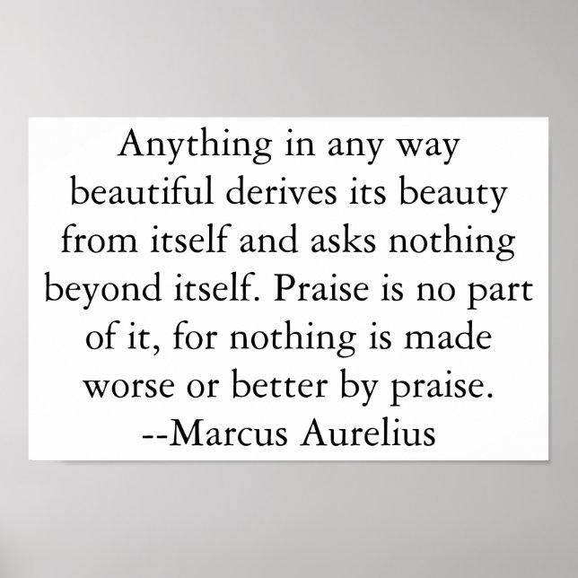 Schönheit und Lob Poster (Vorne)