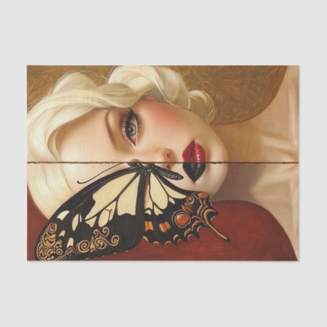 Schönheit und Schmetterlinge Blonde Edition22 Seidenpapier (Vorderseite)