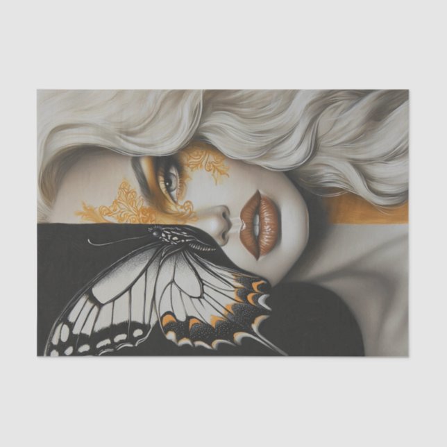 Schönheit und Schmetterlinge Blonde Edition25 Seidenpapier (Vorderseite)