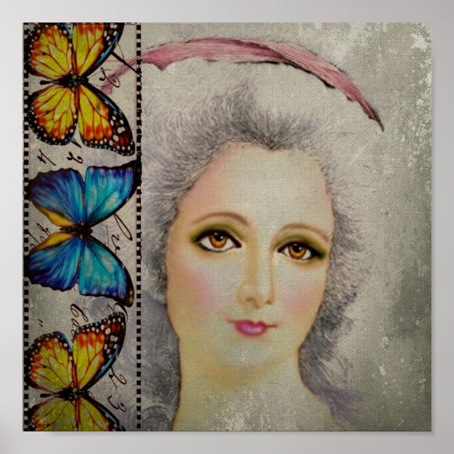 Schönheit und Schmetterlinge Poster (Vorne)