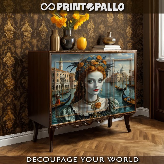 Schönheit Venedigs auf dem Balkon Seidenpapier (Von Creator hochgeladen)