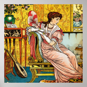 Schönheit, Vintage-Illustration von Walter Crane Poster