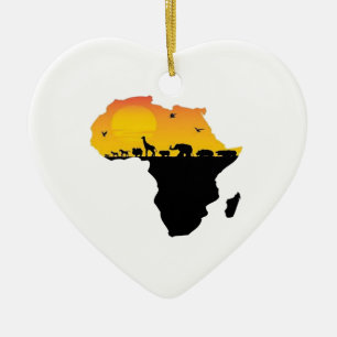 SCHÖNHEIT VON AFRIKA KERAMIKORNAMENT