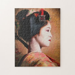 Schönheit von Geisha japanese Lady Maiko Malkunst Puzzle