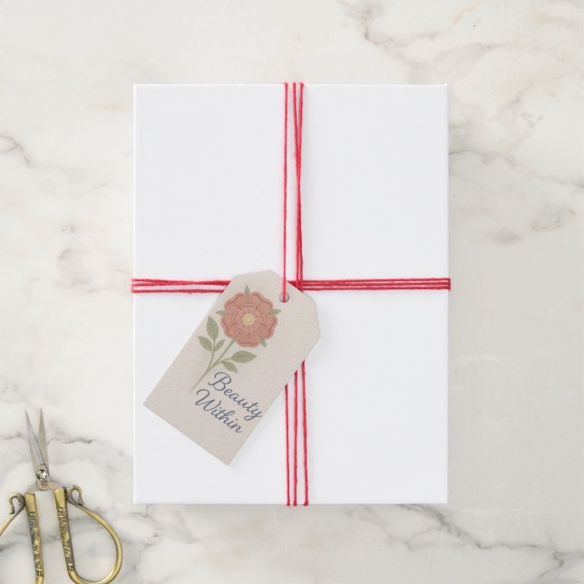 Schönheit von Innen  Geschenkanhänger (Mit Garn)