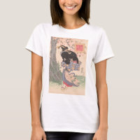 Schönheiten unter Kirschblüten Vintag Ukiyo-e