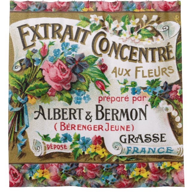 Schönheits-Epochen-Franzose-Parfüm Duschvorhang (Vorderseite)