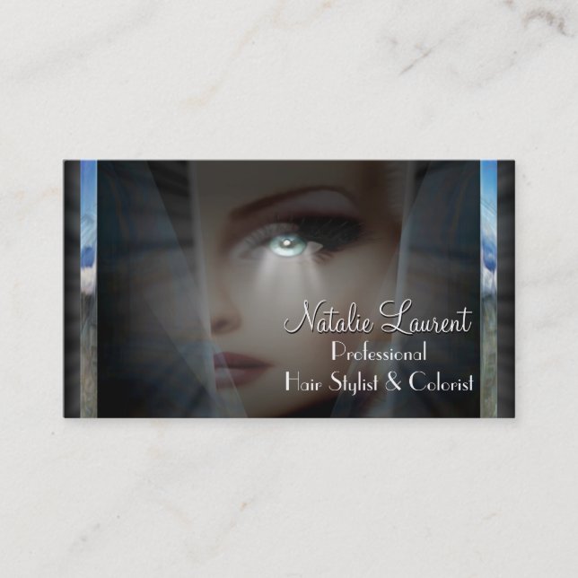 Schönheits-Freifrau Unique Hairstylist Salon 3,5" Visitenkarte (Vorderseite)