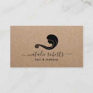 Schönheits-Logo Friseur-Stylist Make-up-Artist Kra Visitenkarte