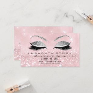 Schönheits-Salon-Peitschen-Glitzer-Rosa der Treuekarte